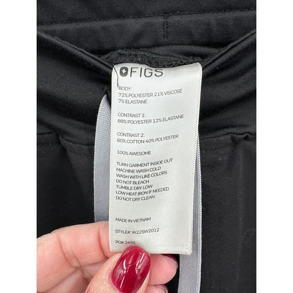 FIGS set Catarina One pocket top & Zamora Jogger Bottoms Black Size Small - Picture 7 of 8